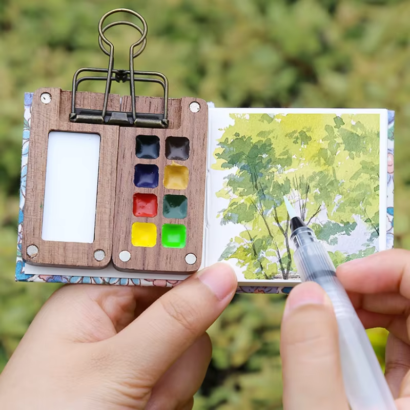 Pocket Artist - Portable Travel Watercolor Set (8/15 Colors Available)
