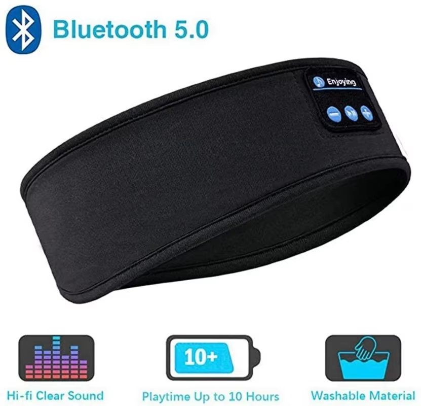 Multi-Functional Sleep and Fitness Headband with Integrated Bluetooth Headphones