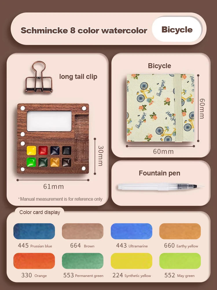 Pocket Artist - Portable Travel Watercolor Set (8/15 Colors Available)