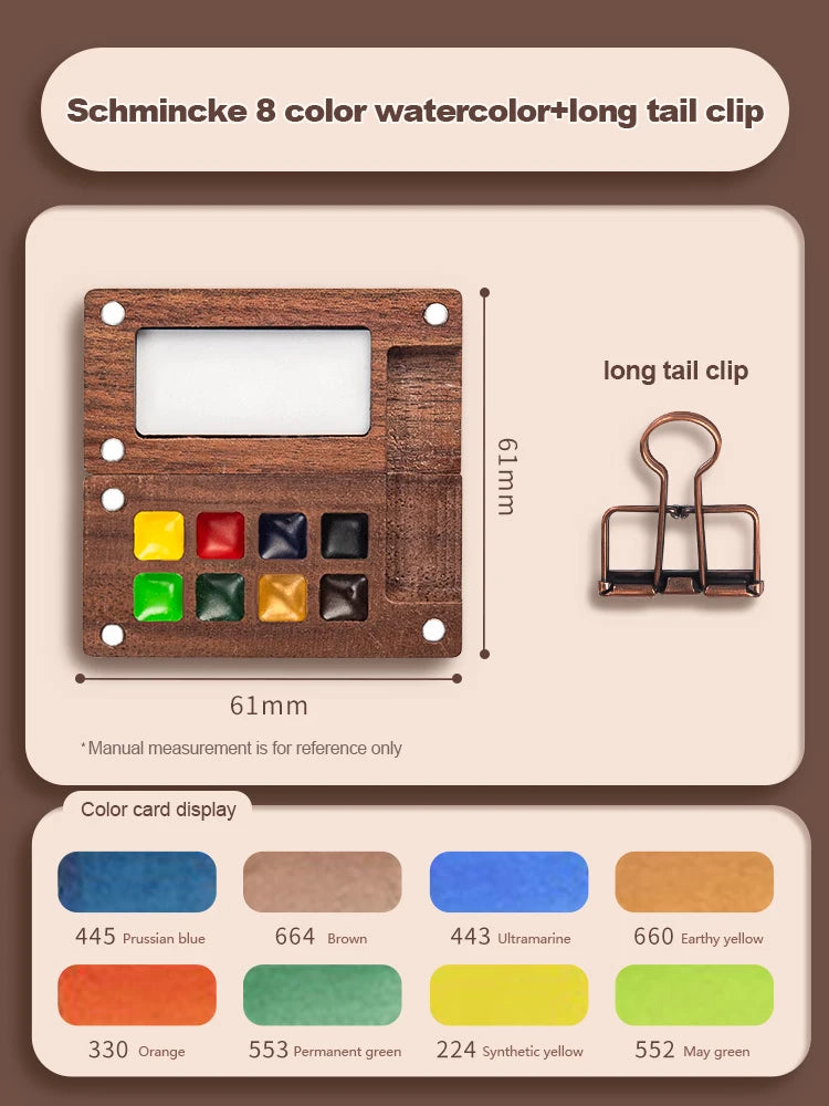 Pocket Artist - Portable Travel Watercolor Set (8/15 Colors Available)
