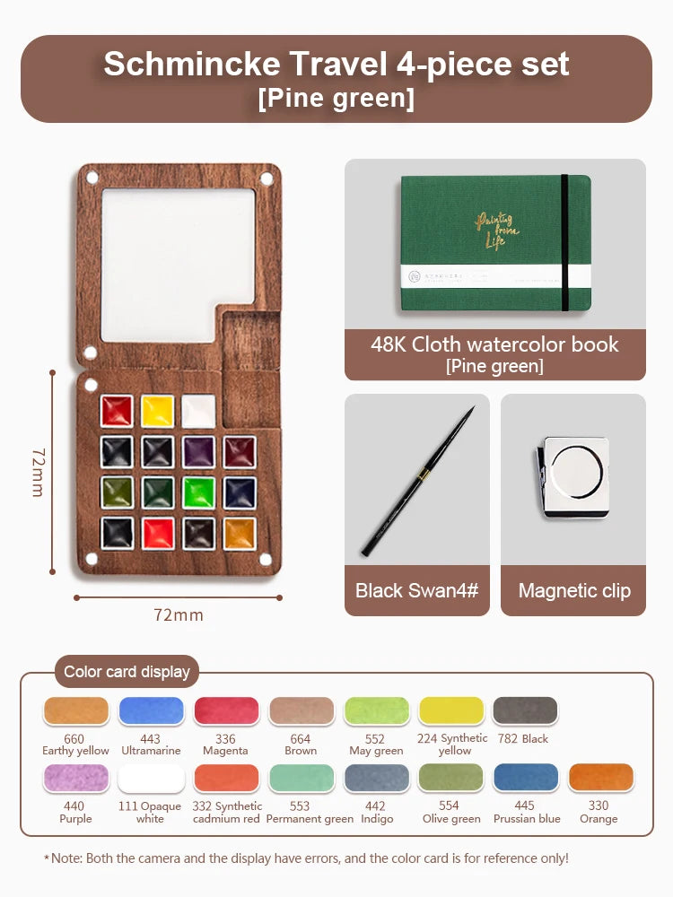 Pocket Artist - Portable Travel Watercolor Set (8/15 Colors Available)