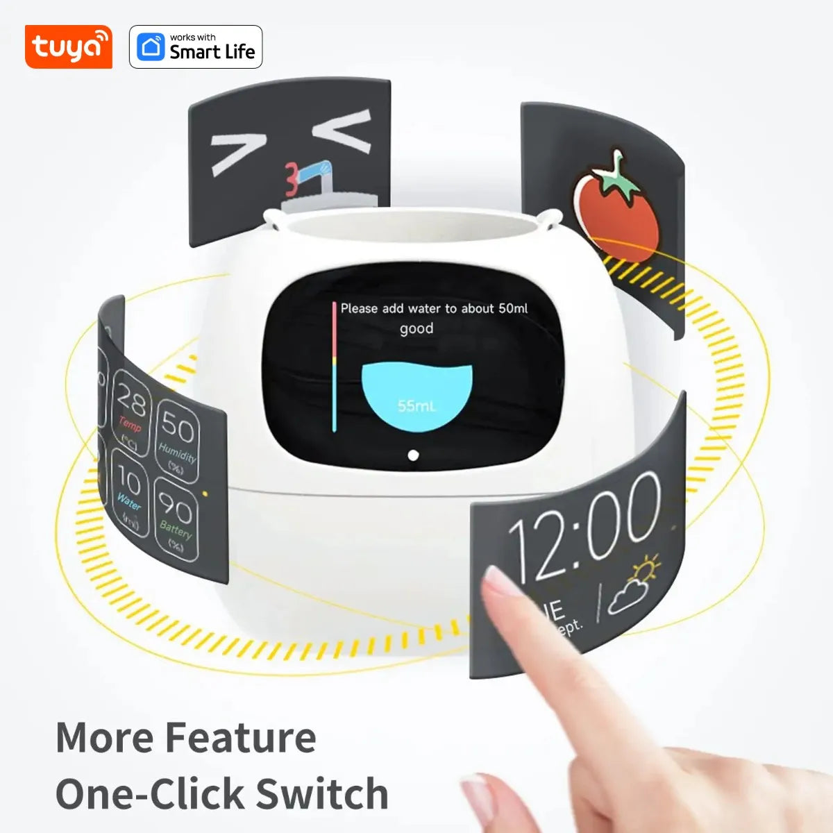 IVY Plant Cute Pet Robot – Interactive Smart Planter with Digital Face, AI-Powered Care, and Air Purification