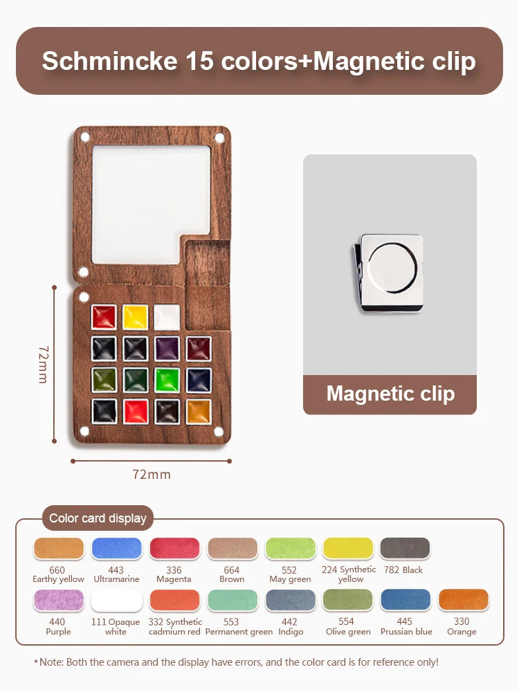 Pocket Artist - Portable Travel Watercolor Set (8/15 Colors Available)