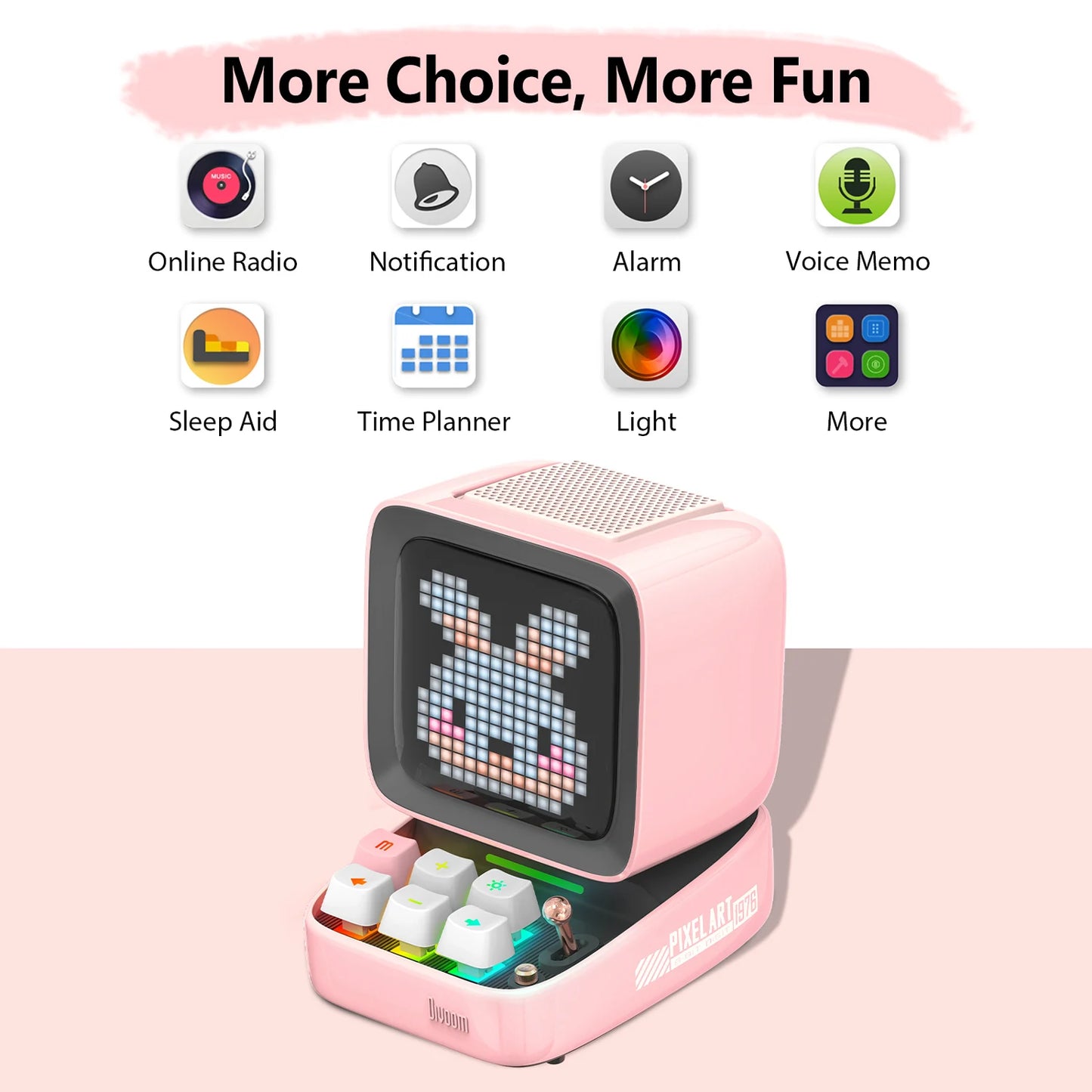 Divoom Ditoo-Pro – Mini Retro Pixel Art Bluetooth Speaker with DIY LED Display and Smart Entertainment Features