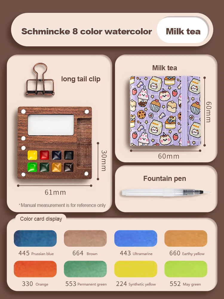 Pocket Artist - Portable Travel Watercolor Set (8/15 Colors Available)