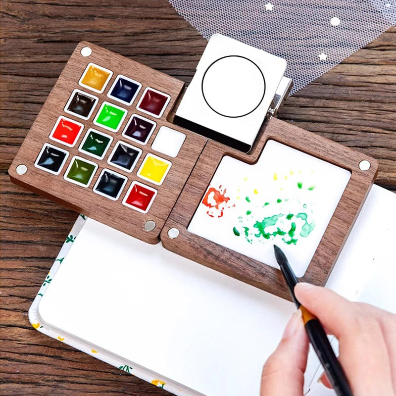 Pocket Artist - Portable Travel Watercolor Set (8/15 Colors Available)