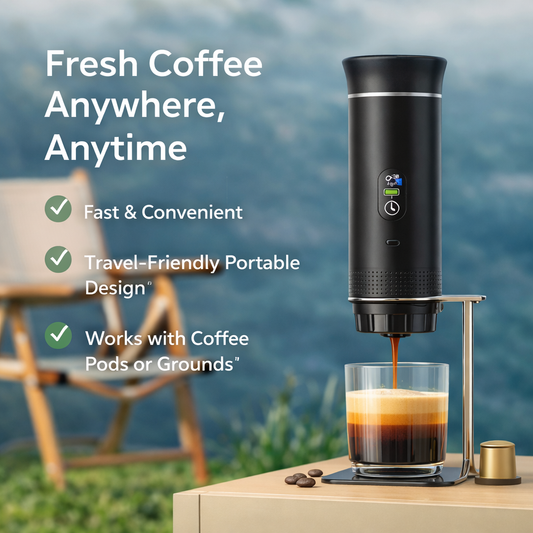 Portable 3-in-1 Espresso Machine – Fresh Coffee Anywhere, Anytime