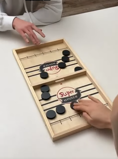 Fast Sling Puck Table Game – Desktop Hockey for Kids and Adults, Fun for Family and Friends!