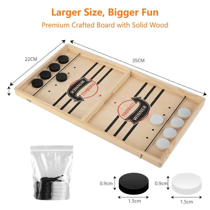 Fast Sling Puck Table Game – Desktop Hockey for Kids and Adults, Fun for Family and Friends!