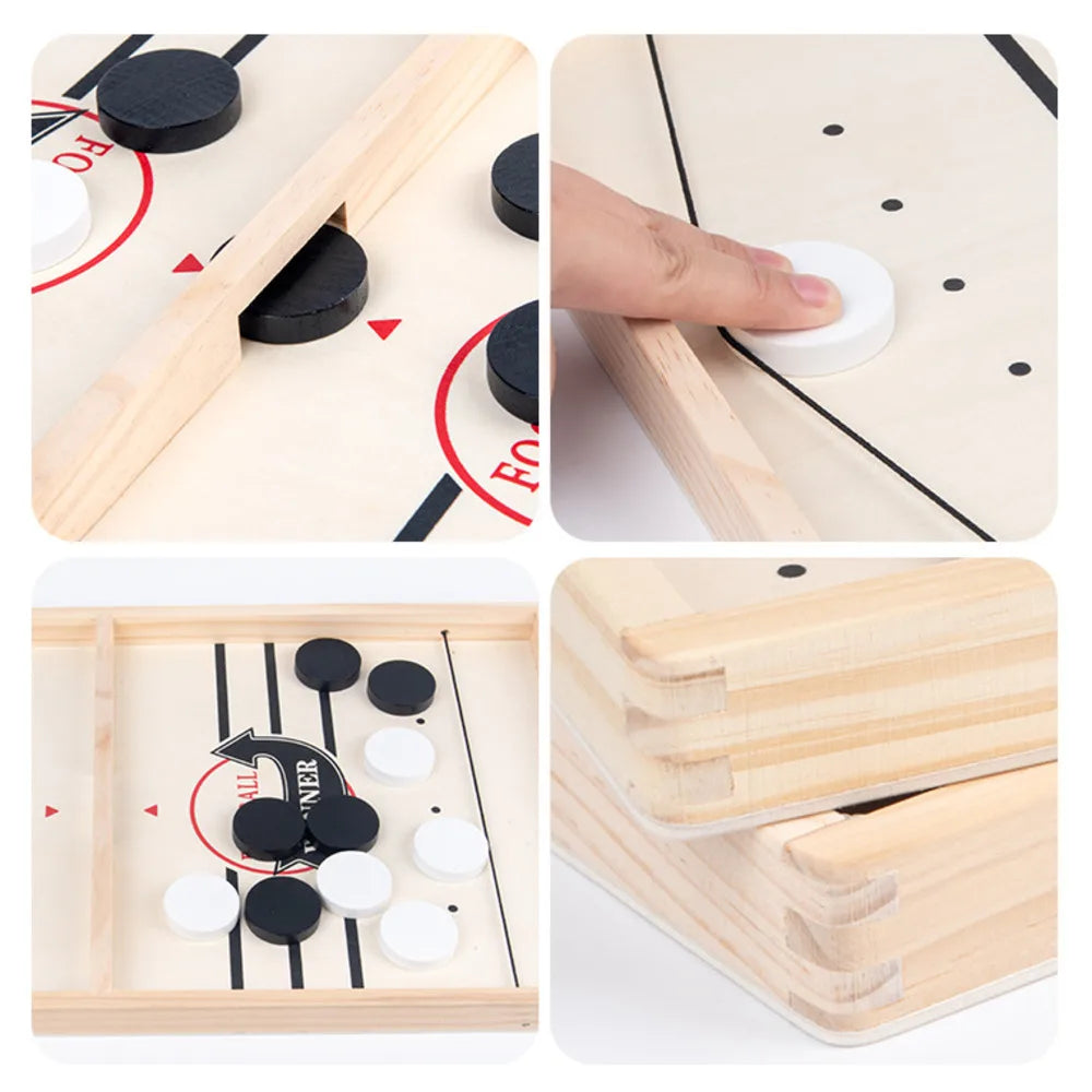 Fast Sling Puck Table Game – Desktop Hockey for Kids and Adults, Fun for Family and Friends!